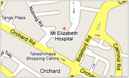 Map of Singapore Urologist's clinic